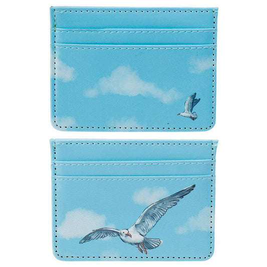 Contactless Protection Fabric Card Holder Wallet - Seagull Buoy - DuvetDay.co.uk