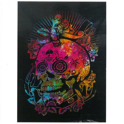 Cotton Wall Art - Day of the Dead Skull - DuvetDay.co.uk