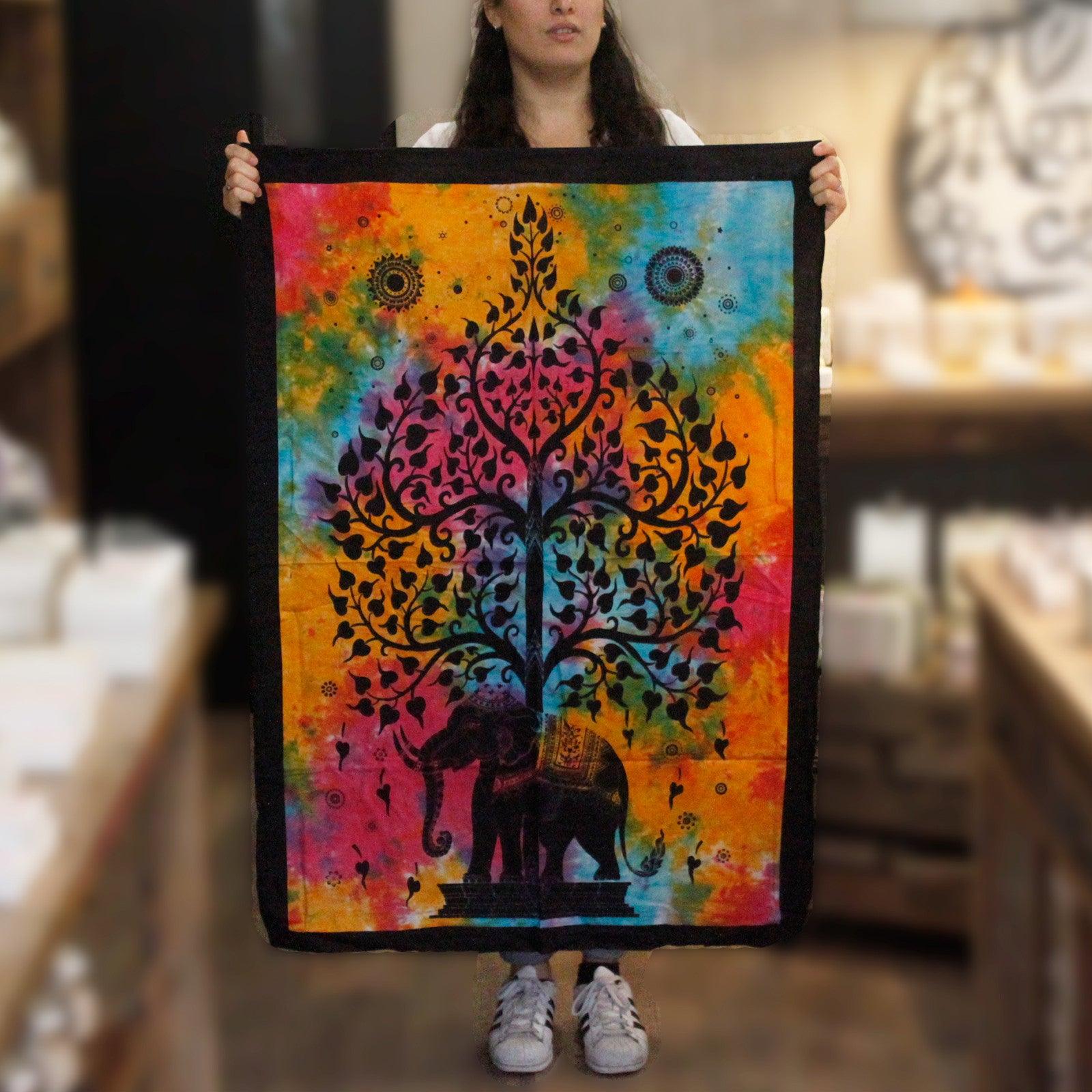 Cotton Wall Art - Elephant Tree - DuvetDay.co.uk