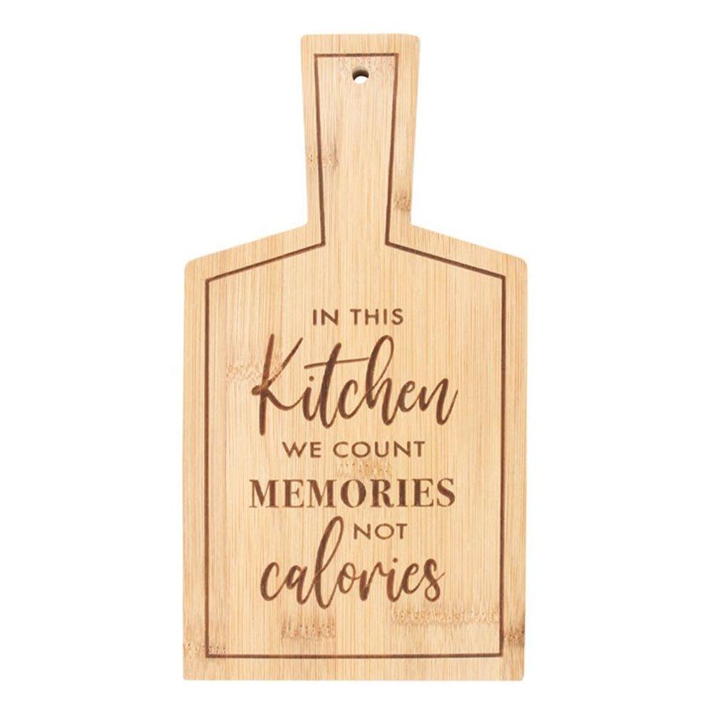 Count Memories, Not Calories Bamboo Serving Board - DuvetDay.co.uk
