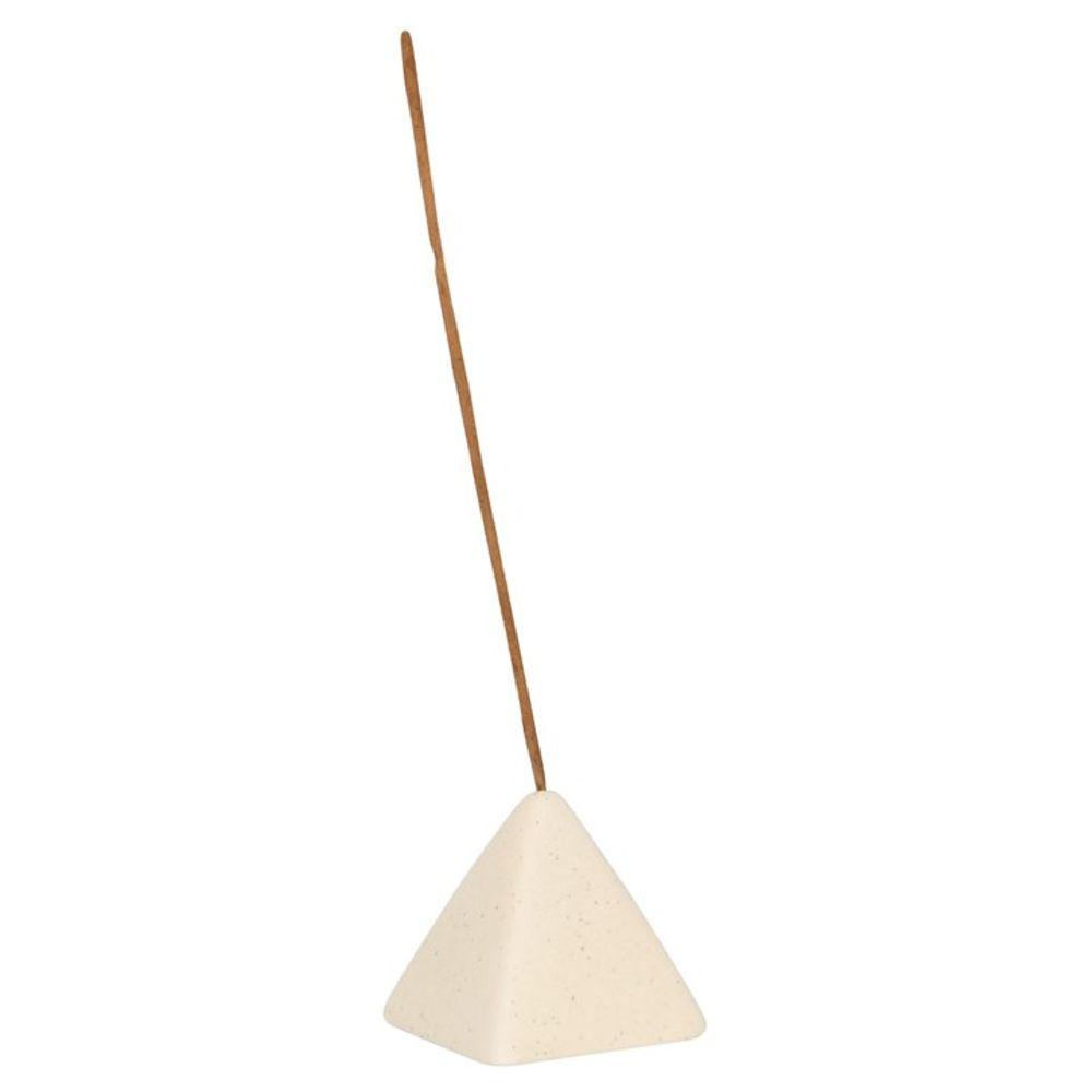 Cream Speckle Pyramid Incense Stick Holder - DuvetDay.co.uk
