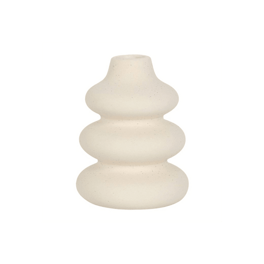 Cream Speckle Single Stem Vase - DuvetDay.co.uk