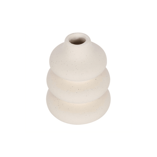 Cream Speckle Single Stem Vase - DuvetDay.co.uk