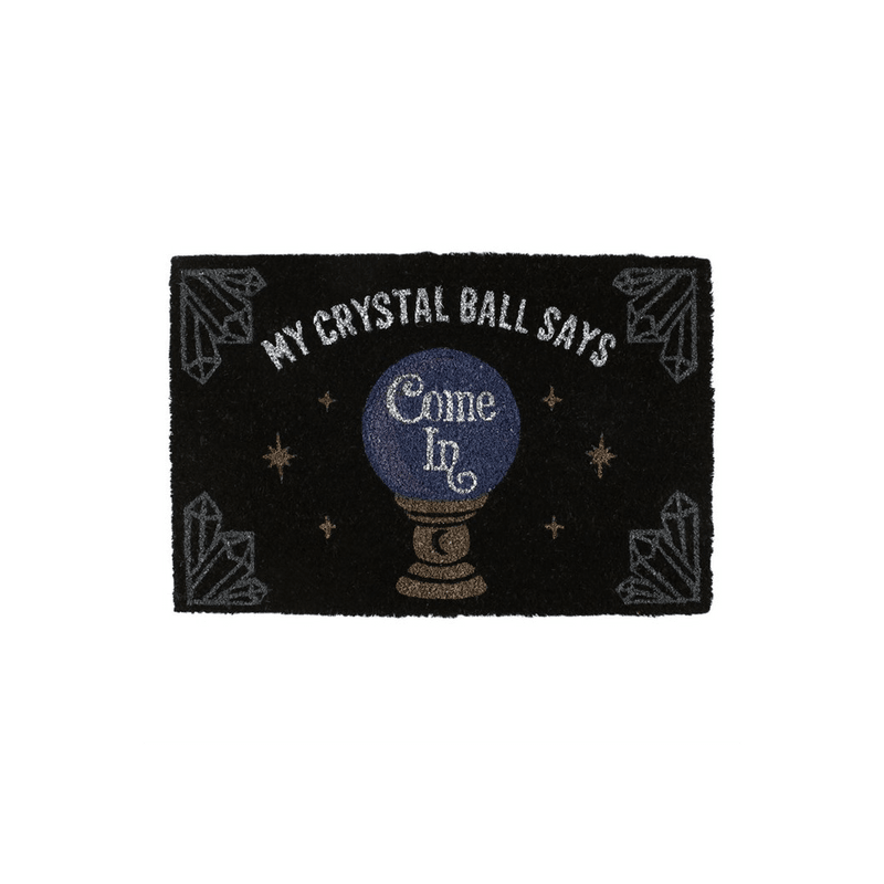 Crystal Ball Black Doormat - DuvetDay.co.uk