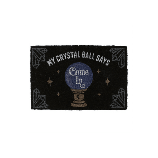 Crystal Ball Black Doormat