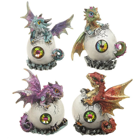 Crystal Birth Fantasy Nightmare Dragon Figurine - DuvetDay.co.uk