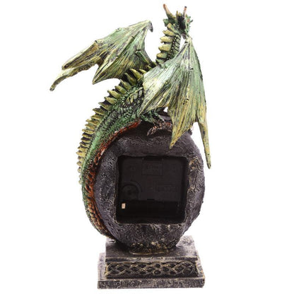Crystal Geode Dark Legends Dragon Clock - DuvetDay.co.uk