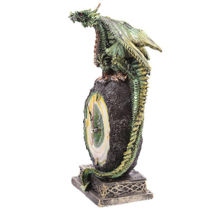 Crystal Geode Dark Legends Dragon Clock - DuvetDay.co.uk