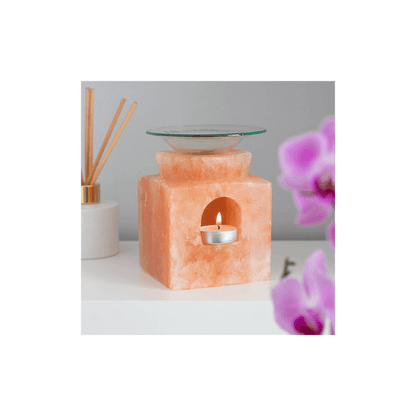 Cube Himalayan Salt Oil Burner - DuvetDay.co.uk