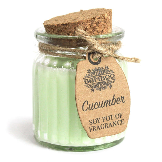Cucumber Soy Pot of Fragrance Candles - DuvetDay.co.uk