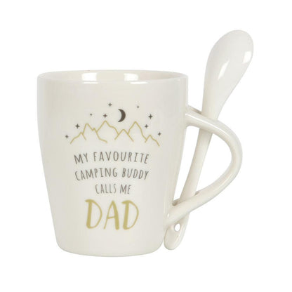 Dad Camping Buddy Mug and Spoon Set - DuvetDay.co.uk
