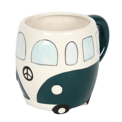 Dark Green Campervan Mug - DuvetDay.co.uk