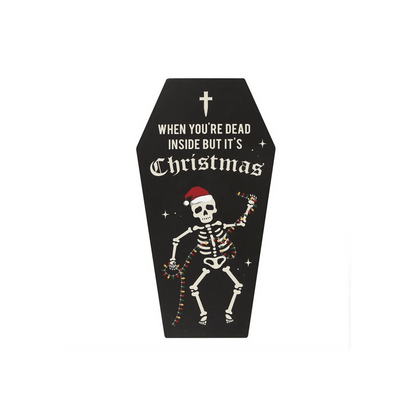 Dead Inside Coffin Plaque - DuvetDay.co.uk