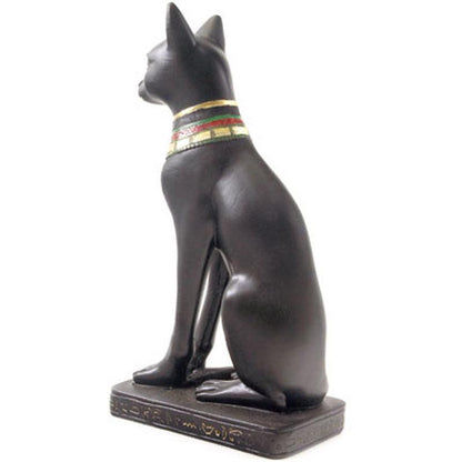 Decorative Black Bast Cat Egyptian Figurine - DuvetDay.co.uk