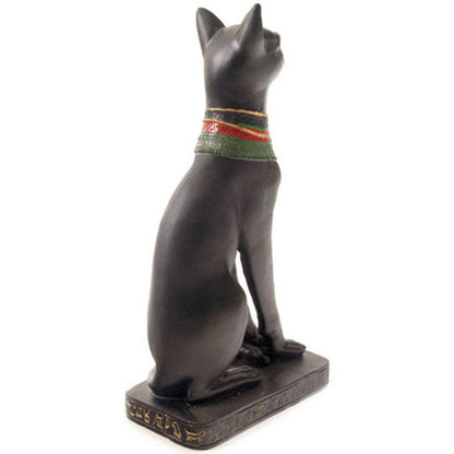 Decorative Black Bast Cat Egyptian Figurine - DuvetDay.co.uk