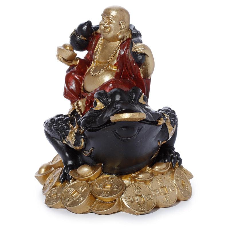 Decorative Chinese Buddha on Coins and Wealth Toad