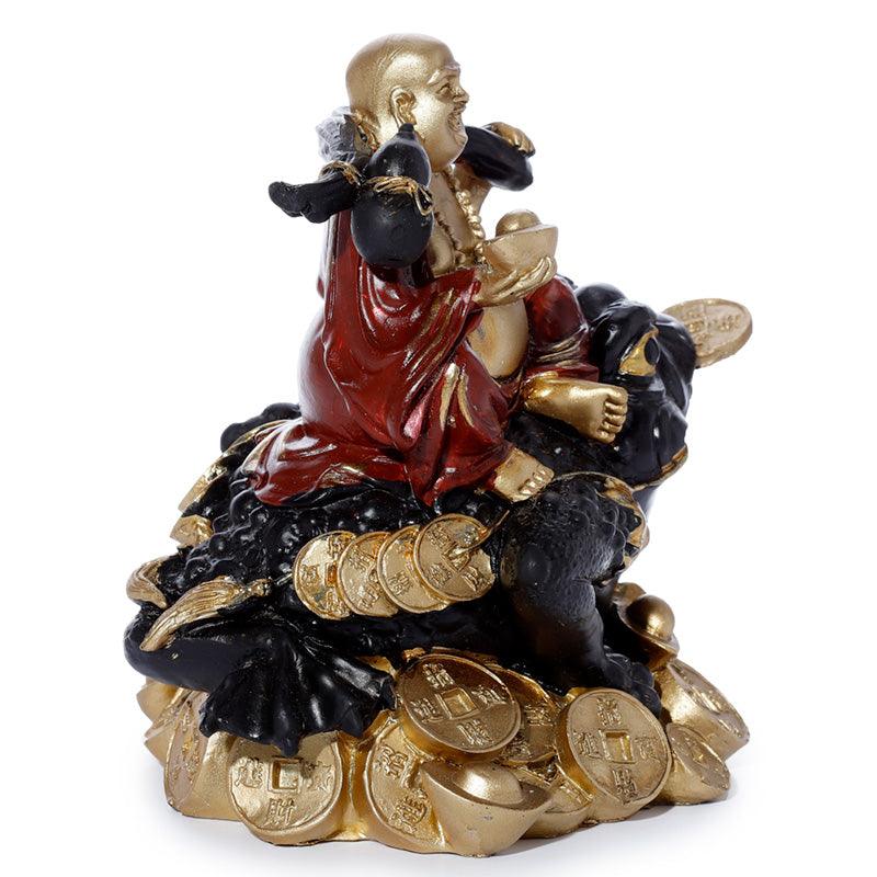 Decorative Chinese Buddha on Coins and Wealth Toad