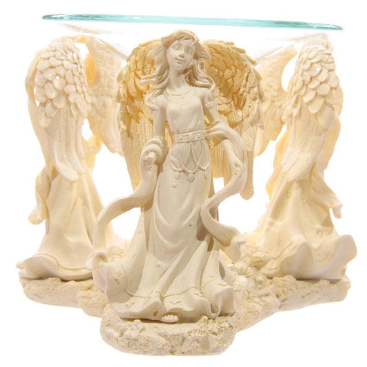 Decorative Cream Angel Design Oil and Wax Burner - DuvetDay.co.uk