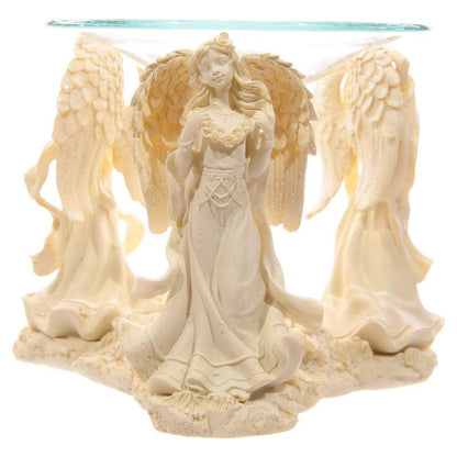 Decorative Cream Angel Design Oil and Wax Burner - DuvetDay.co.uk