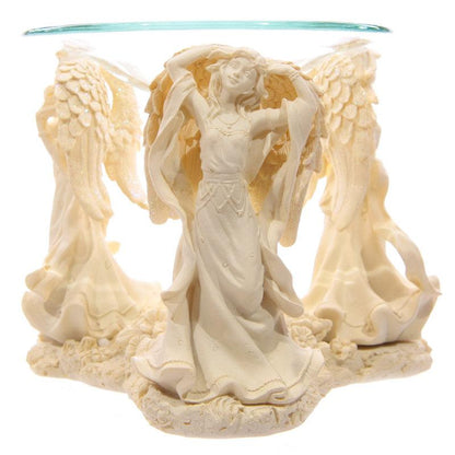 Decorative Cream Angel Design Oil and Wax Burner - DuvetDay.co.uk