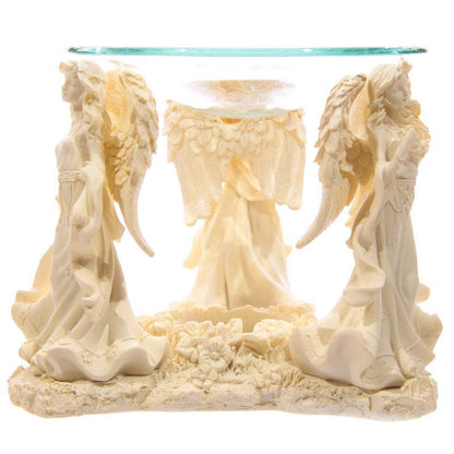 Decorative Cream Angel Design Oil and Wax Burner - DuvetDay.co.uk
