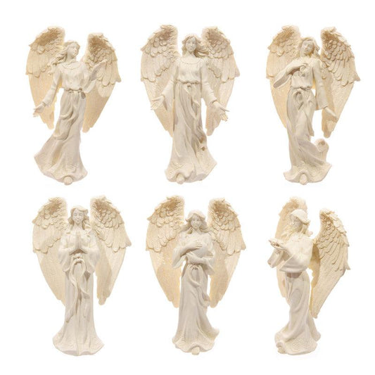 Decorative Cream Angel Standing 17cm Figurine - DuvetDay.co.uk