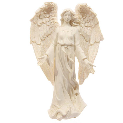 Decorative Cream Angel Standing 17cm Figurine - DuvetDay.co.uk