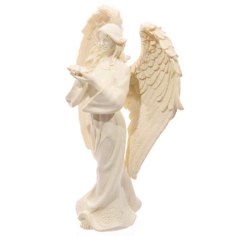 Decorative Cream Angel Standing 17cm Figurine - DuvetDay.co.uk