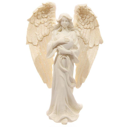 Decorative Cream Angel Standing 17cm Figurine - DuvetDay.co.uk