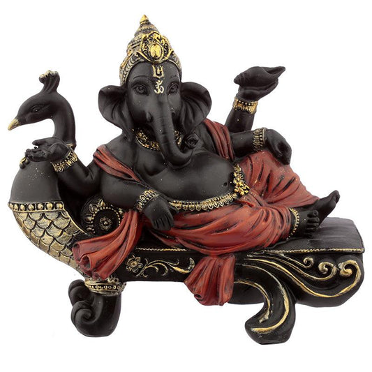 Decorative Ganesh Figurines - Peacock Bench - DuvetDay.co.uk
