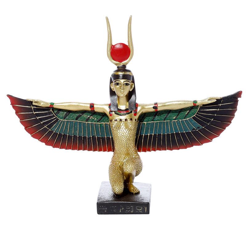 Decorative Gold Egyptian Winged Isis Figurine - DuvetDay.co.uk