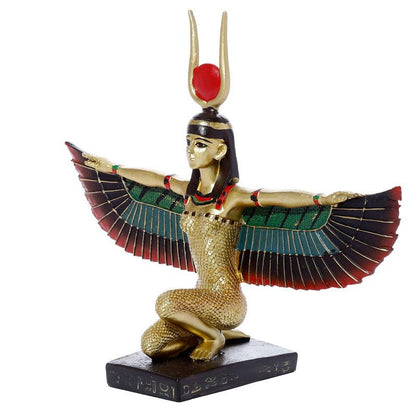 Decorative Gold Egyptian Winged Isis Figurine - DuvetDay.co.uk