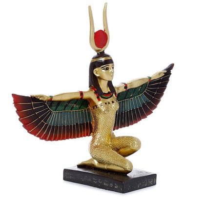 Decorative Gold Egyptian Winged Isis Figurine - DuvetDay.co.uk