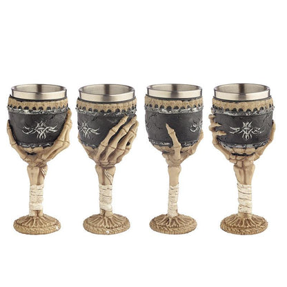 Decorative Gothic Skeleton Arm Goblet - DuvetDay.co.uk