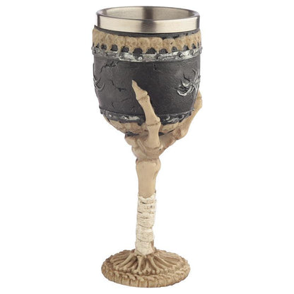 Decorative Gothic Skeleton Arm Goblet - DuvetDay.co.uk