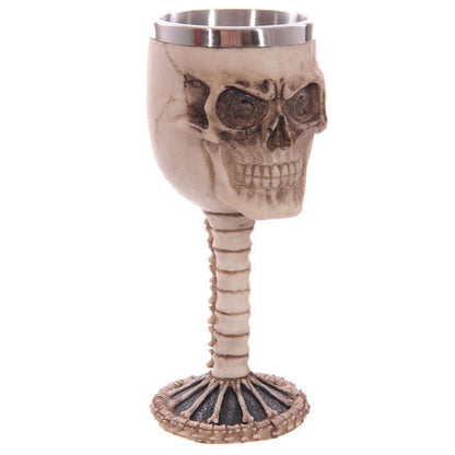 Decorative Gothic Skull and Spine Goblet