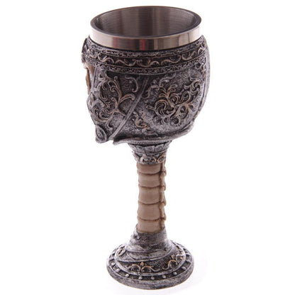 Decorative Gothic Warrior Skull Goblet - DuvetDay.co.uk