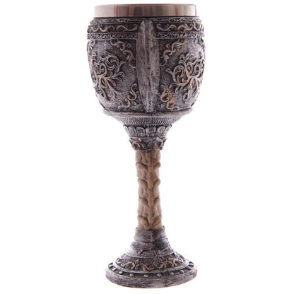 Decorative Gothic Warrior Skull Goblet - DuvetDay.co.uk