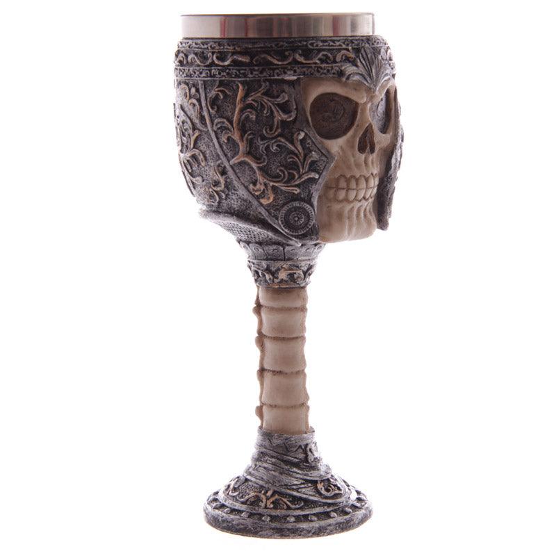 Decorative Gothic Warrior Skull Goblet - DuvetDay.co.uk