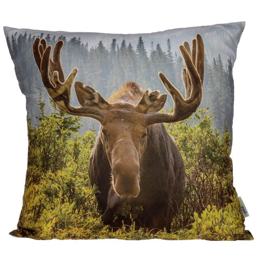 Decorative Moose Photo Cushion - DuvetDay.co.uk