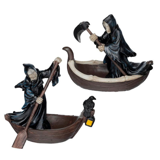 Decorative Ornament - The Reaper Ferryman of Death in Small Boat - DuvetDay.co.uk