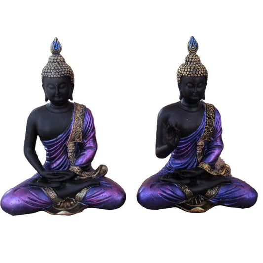 Decorative Purple and Black Buddha - Lotus - DuvetDay.co.uk