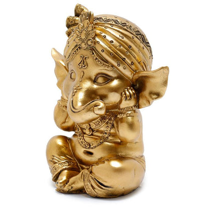 Decorative Set of 3 Ganesh Figurines - Speak No See No Hear No Evil - DuvetDay.co.uk