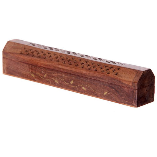 Decorative Sheesham Wood Box with Vine Design