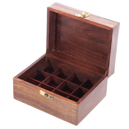 Decorative Sheesham Wood Floral Compartment Box Medium - DuvetDay.co.uk