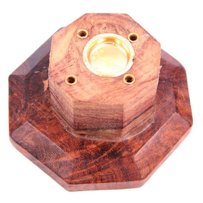 Decorative Sheesham Wood Incense Tower - DuvetDay.co.uk