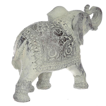Decorative Thai Brushed White Medium Elephant