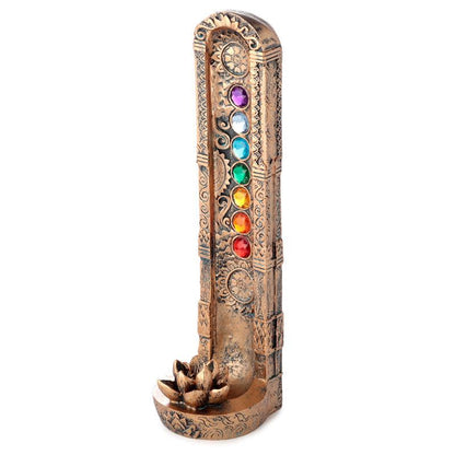 Decorative Vertical Incense Ash Catcher - Lotus Chakra - DuvetDay.co.uk