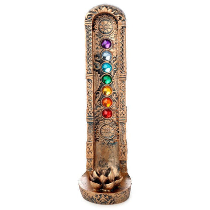 Decorative Vertical Incense Ash Catcher - Lotus Chakra - DuvetDay.co.uk