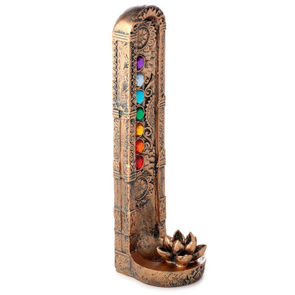 Decorative Vertical Incense Ash Catcher - Lotus Chakra - DuvetDay.co.uk